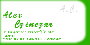 alex czinczar business card